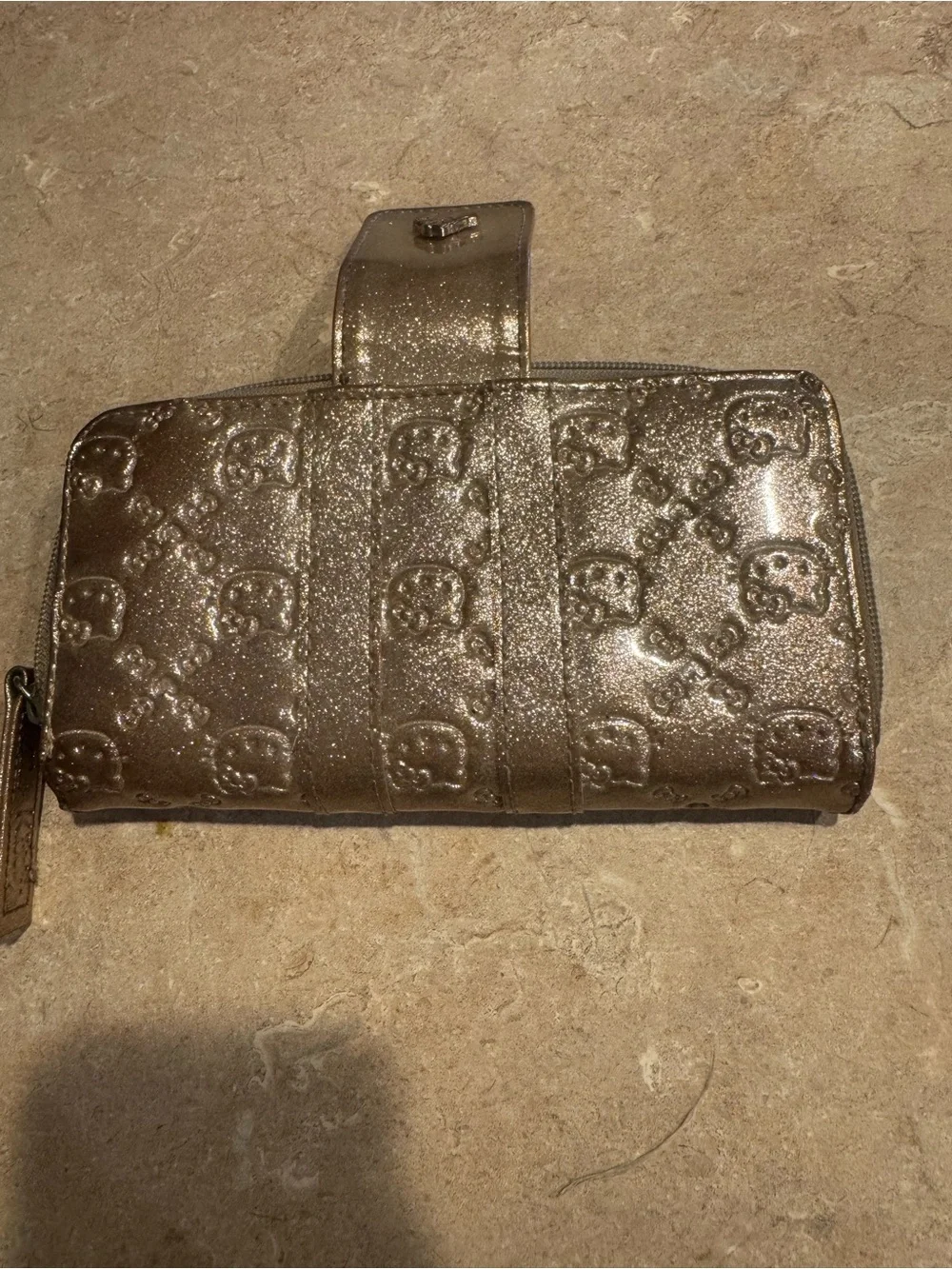 Hello Kitty Metallic Bronze Embossed Wallet